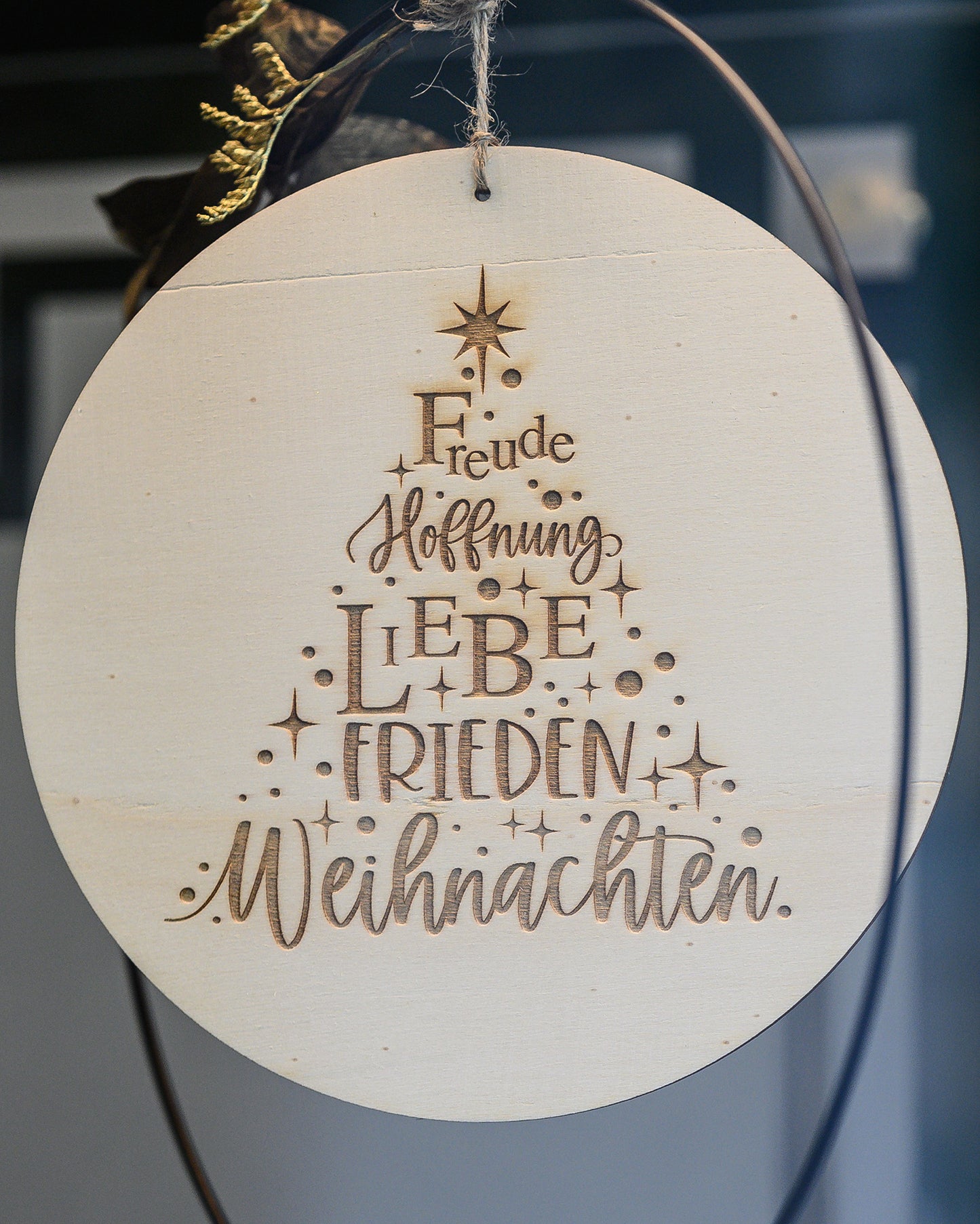 Holz-Weihnachtsschriftzug