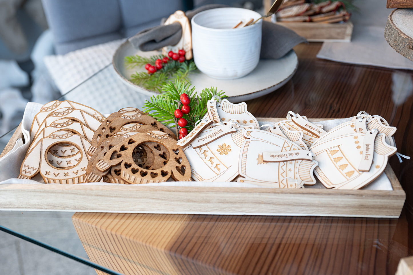 Serviettenringe aus Holz (2er Set)