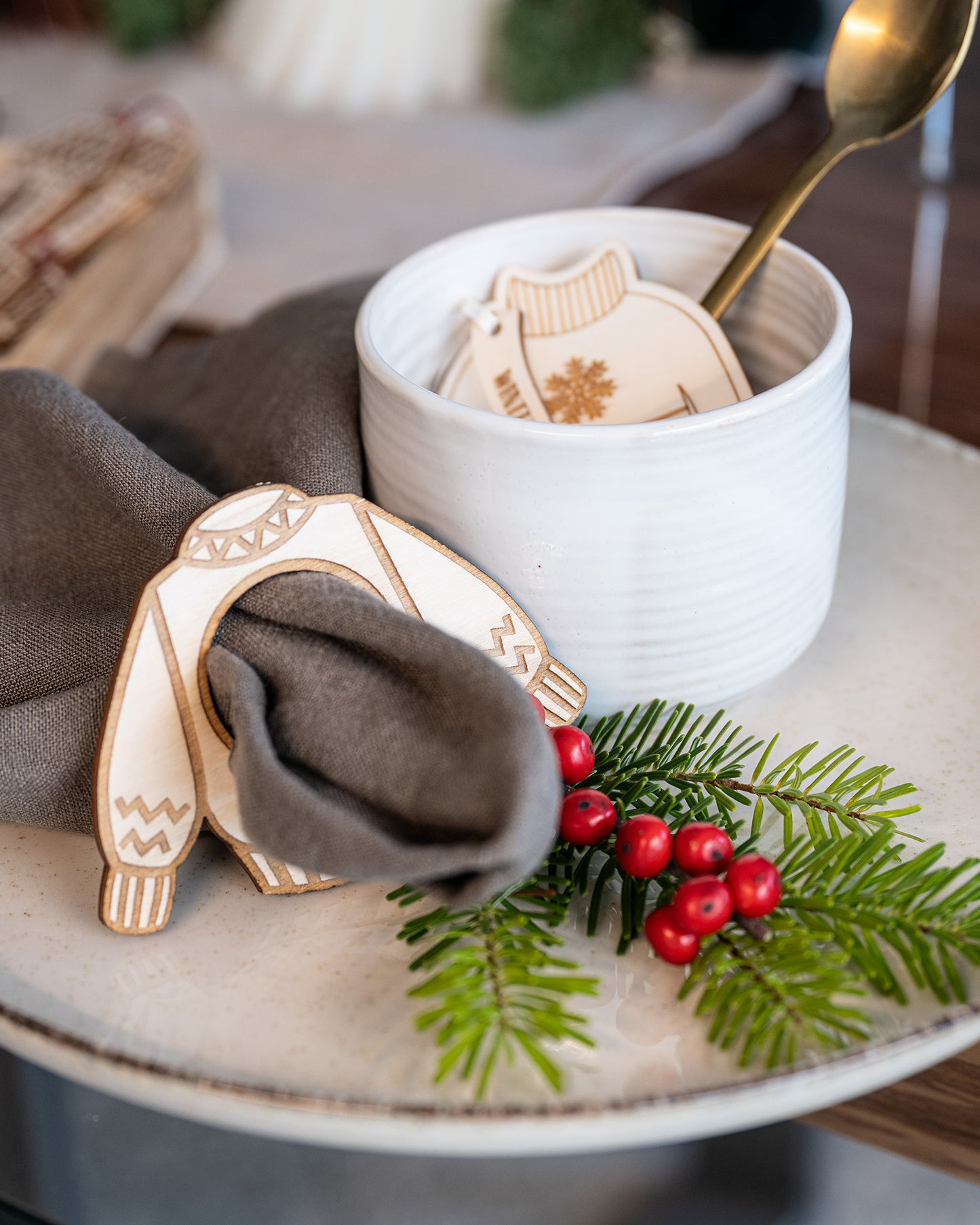Serviettenringe aus Holz (2er Set)