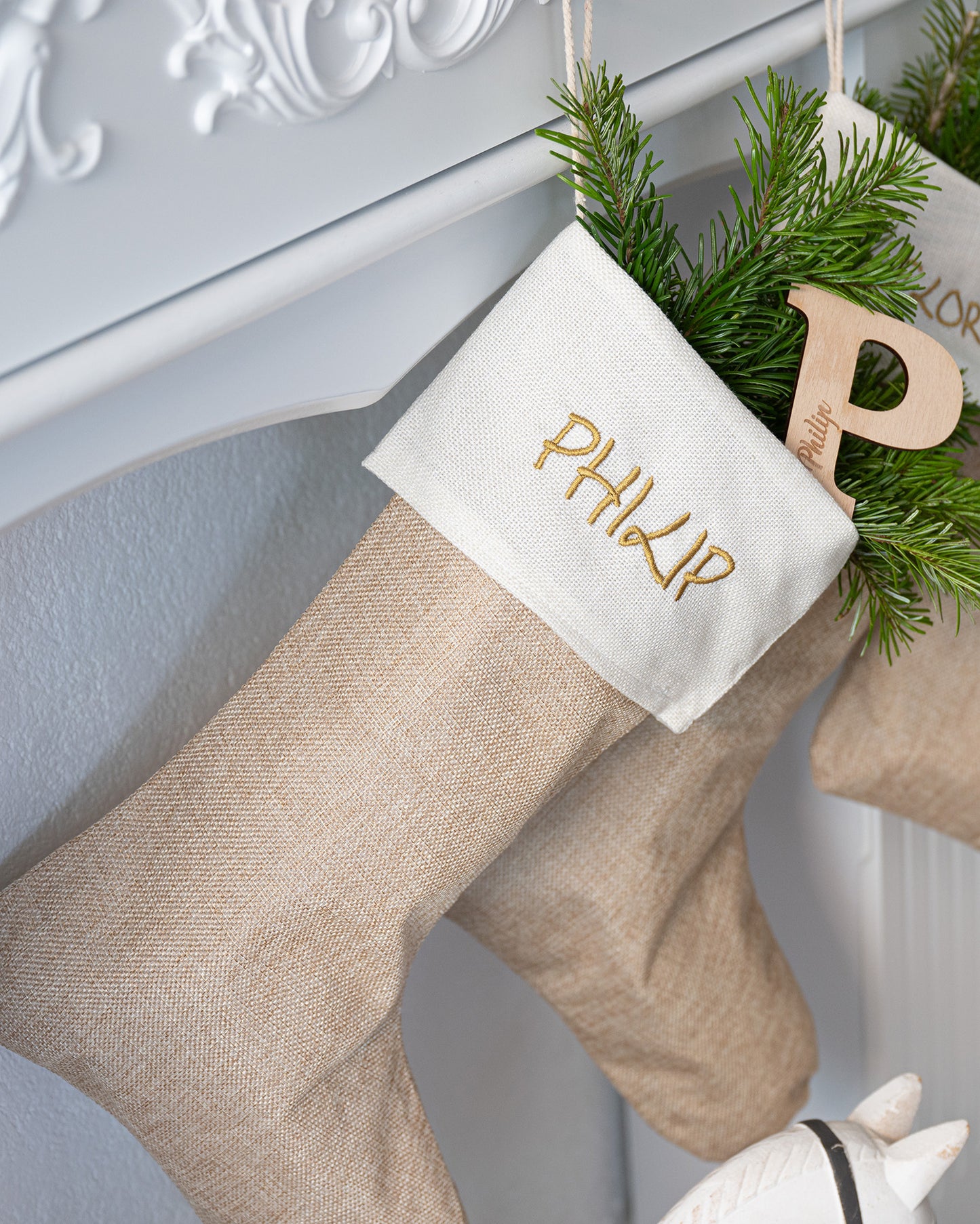 Personalisierbare Nikolaus-Säckchen in Stiefelform